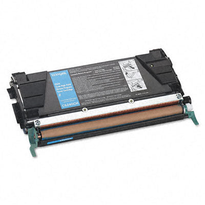 Lexmark C5240CH OEM Return Program HY Toner Cartridge, 5K pages, Cyan