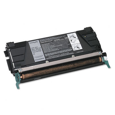 Lexmark C5240KH OEM Return Program HY Toner Cartridge, 8K pages, Black