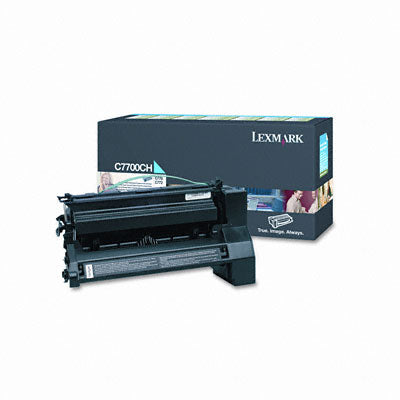 Lexmark C7700CH OEM HY Toner Cartridge, 10K pages, Cyan