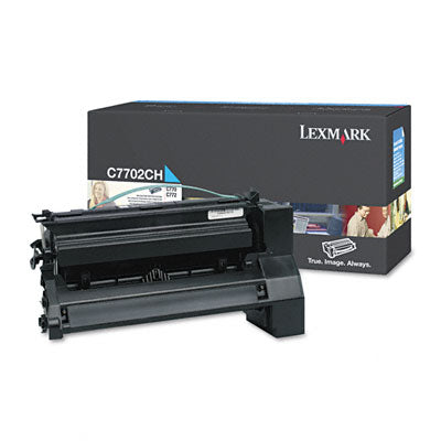 Lexmark C7702CH OEM HY Toner Cartridge, 10K pages, Cyan