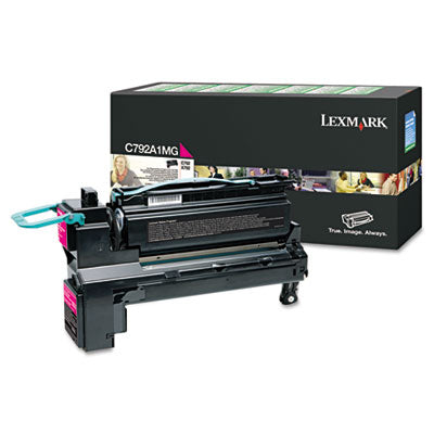 Lexmark C792A1MG OEM Toner Cartridge, 6K pages, Magenta