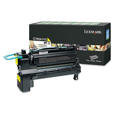 Lexmark C792A1YG OEM Toner Cartridge, 6K pages, Yellow