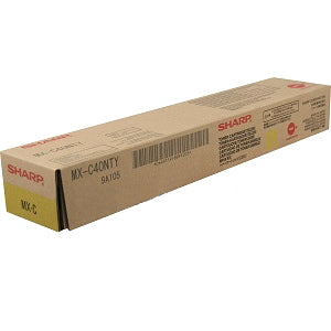 Sharp MX-C40NTY OEM Toner Cartridge, 10K pages, Yellow