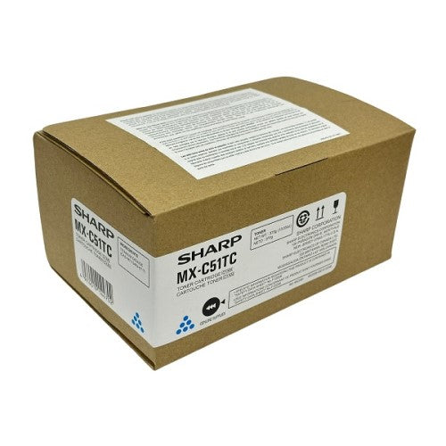 Sharp MX-C51TC OEM Toner Cartridge, 10K Pages, Cyan