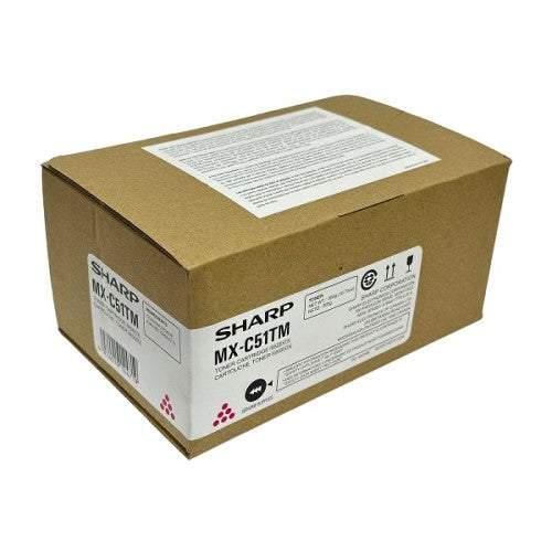 Sharp MX-C51TM OEM Toner Cartridge, 10K Pages, Magenta