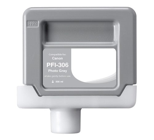 Compatible for PFI-306PGY 6667B001AA Ink Cartridge, 330 mL, Photo Gray