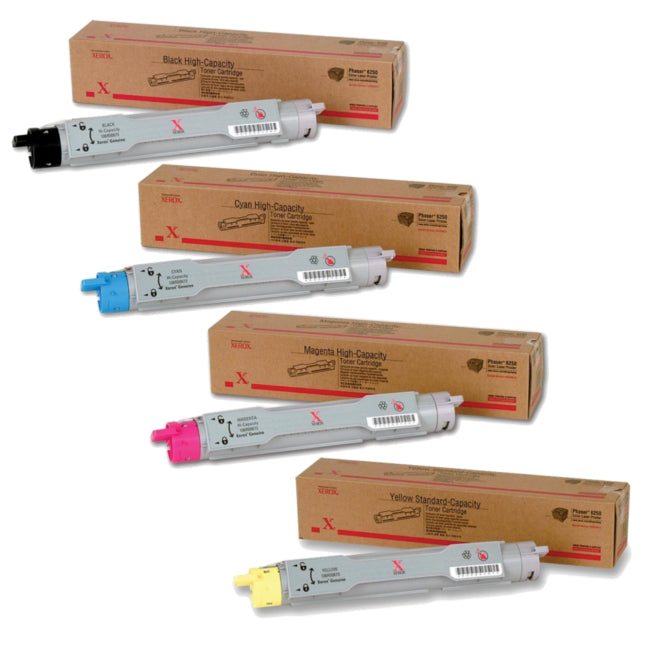 Xerox Phaser6250 OEM HY Toner Set, B/C/M/Y