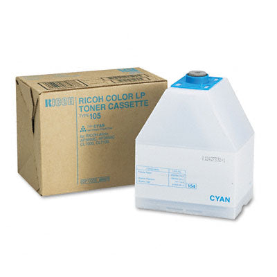 Ricoh 885375 (Type 105) OEM Toner Cartridge, 10K pages, Cyan