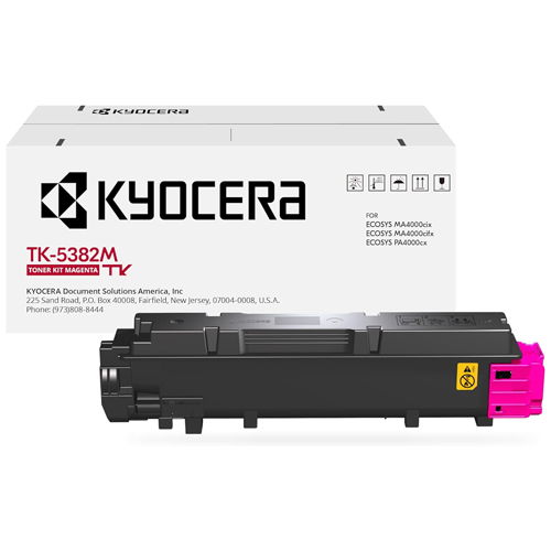 Kyocera TK-5382M 1T02Z0BUS0 OEM Toner Cartridge, 10K Pages, Magenta
