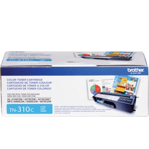 Brother TN-310C OEM Toner Cartridge, 1500 pages, Cyan