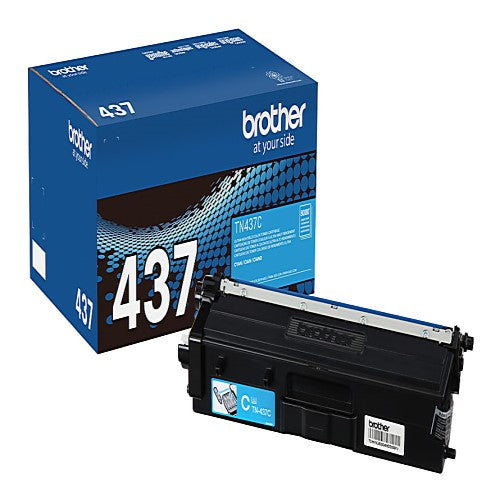 Brother TN-437C OEM Ultra HY Toner Cartridge, 9K Pages, Cyan
