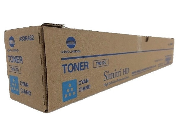 Konica Minolta A33K432 TN512C OEM Toner, 26K pages, Cyan