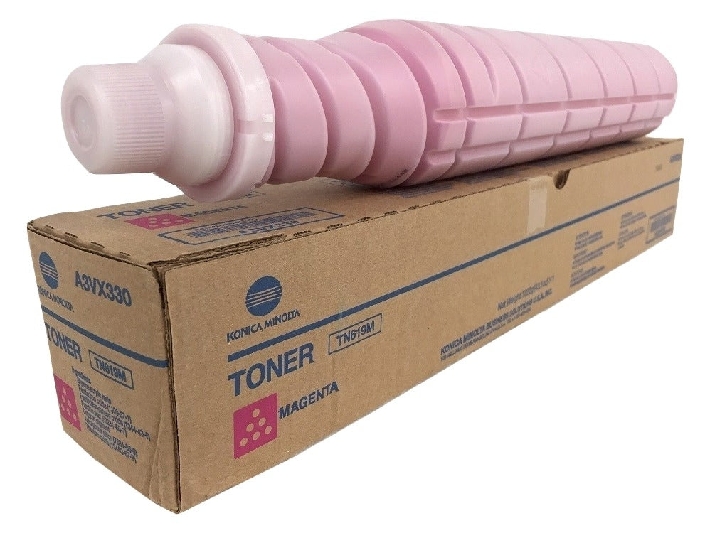 Konica Minolta A3VX330 TN-619M OEM Toner Cartridge, 54500 pages, Magenta