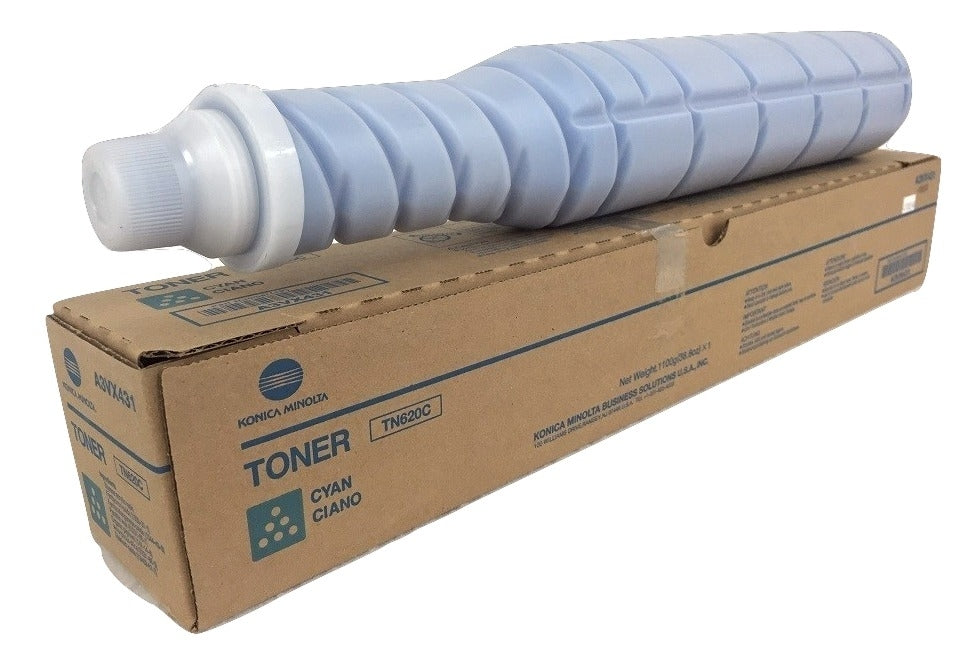 Konica Minolta A3VX431 TN-620C OEM Toner Cartridge, 70K pages, Cyan