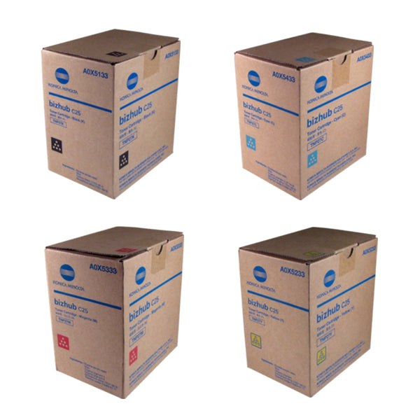 Konica Minolta TNP27 OEM Toner Set, B/C/M/Y