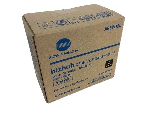 Konica Minolta A95W130 TNP49K OEM Toner Cartridge, 12K pages, Black