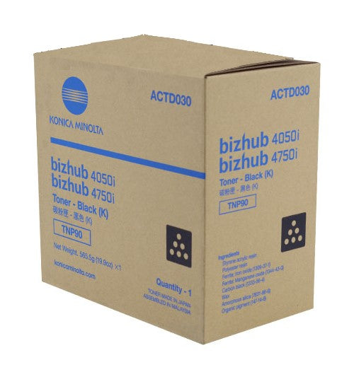 Konica Minolta TNP90 ACTD030 OEM Toner Cartridge, 20K Pages, Black