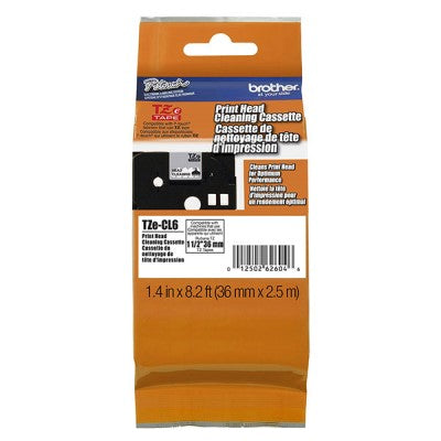 Brother TZECL6 OEM 1.5" X 26.2' Print Head Cleaning Tape, 100 Uses