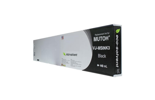Compatible for Mutoh VJ-MSINK3-BK440 Ink Cartridge, 440 mL, Black