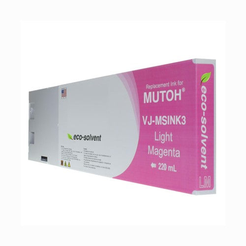 Compatible for Mutoh VJ-MSINK3-LM220 Ink Cartridge, 220 mL, Light Magenta