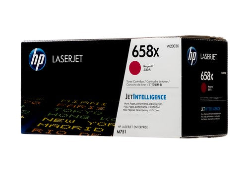 HP 658X W2003X OEM HY LaserJet Toner Cartridge, 28K Pages, Magenta