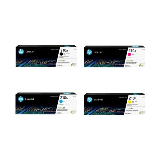 HP 210A OEM LaserJet Toner Set, B/C/M/Y