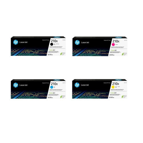 HP 210X OEM HY LaserJet Toner Set, B/C/M/Y