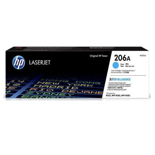 HP 206A W2111A OEM Toner Cartridge, 1250 pages, Cyan