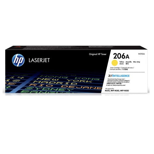 HP 206A W2112A OEM Toner Cartridge, 1250 pages, Yellow