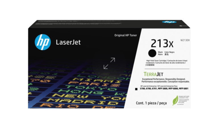Genuine HP 213X W2130X OEM HY LaserJet Toner Cartridge, 9K Pages, Black