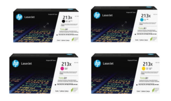 Genuine HP 213X OEM HY LaserJet Toner Set, B/C/M/Y