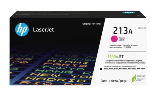 Genuine HP 213A W2133A OEM LaserJet Toner Cartridge, 3K Pages, Magenta