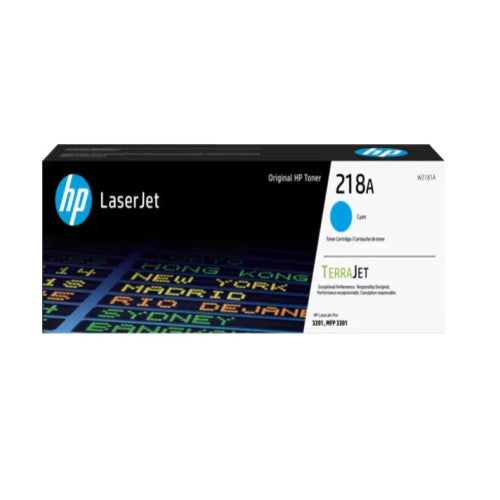 HP 218A W2181A OEM Toner Cartridge, 1.2K Pages, Cyan