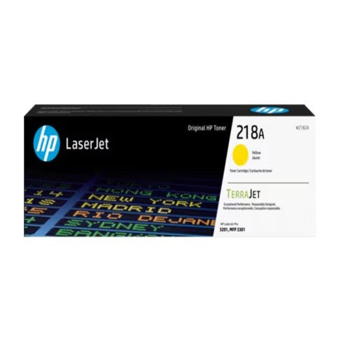 HP 218A W2182A OEM Toner Cartridge, 1.2K Pages, Yellow