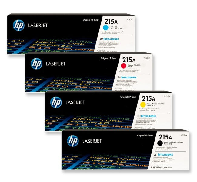 HP 215A W2310A OEM Toner Set, B/C/M/Y